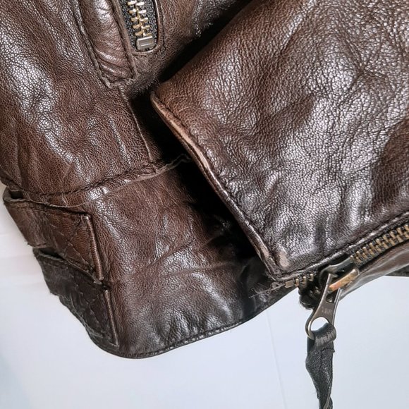 All Saints Brown Leather Jacket - Picture 9 of 15
